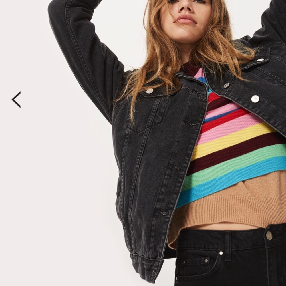 Topshop Black Denim Jacket